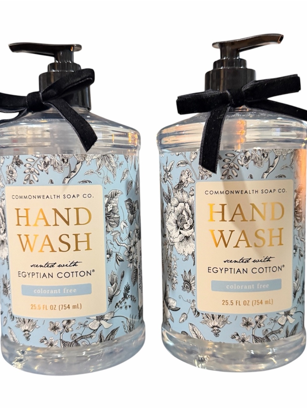2 COMMONWEALTH SOAP TOILETRIES CST EGYPTIAN COTTON w/ALOE Hand Wash 25.5 oz ea